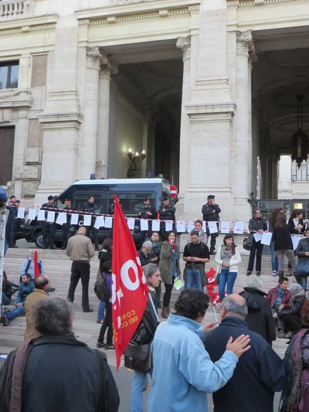 Teacher demonstration in Rome — Stock Photo, Image