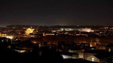 Garbatella bölgesinde gece, Roma, İtalya