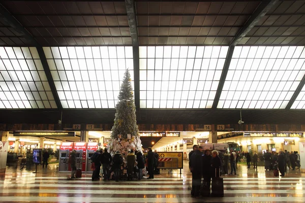 Σιδηροδρομικό σταθμό Santa Maria Novella Χριστούγεννα — Φωτογραφία Αρχείου
