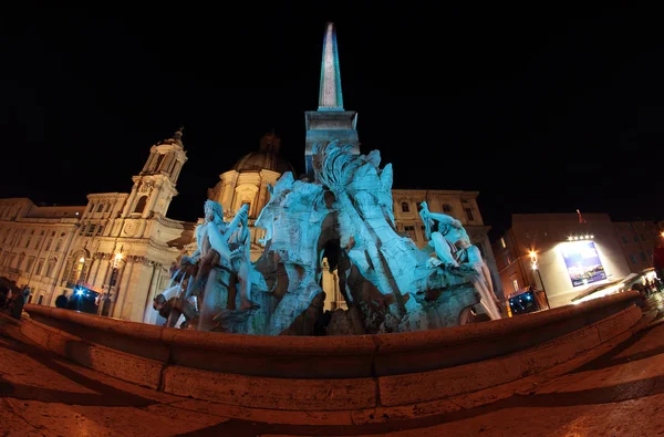 Four rivers Fountain in Rome — Stock Photo, Image