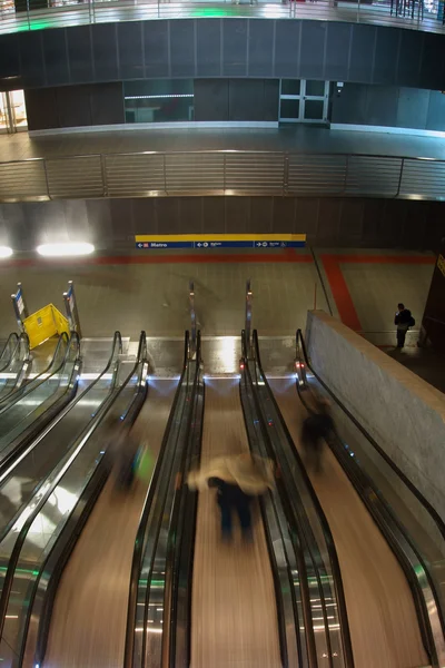 Metro Station escalators  in Rome — Stock Photo, Image