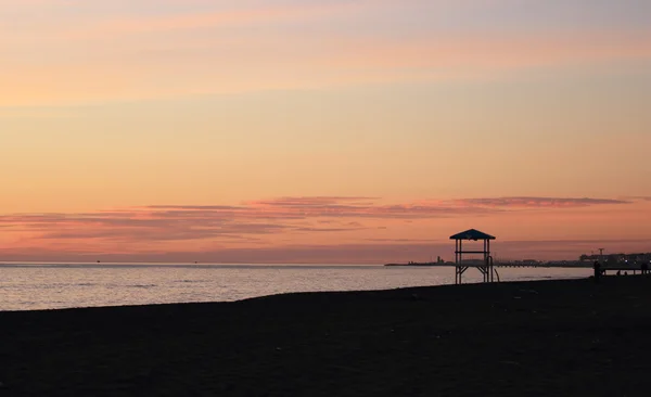 Spiaggia di Ostia tramonto — Foto Stock