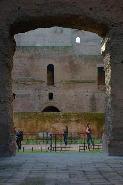 Eski harabeler. Caracalla Hamamı Roma — Stok fotoğraf