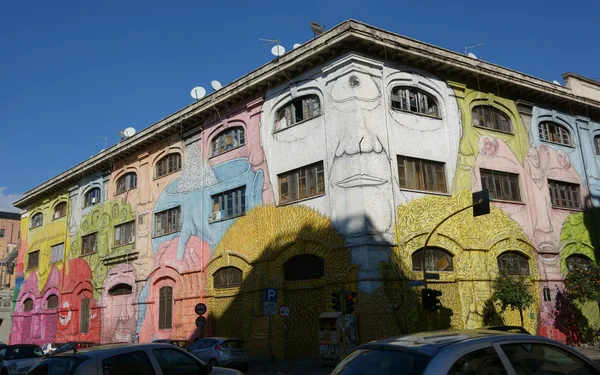 로마에서 벽화 기울이기 — 스톡 사진