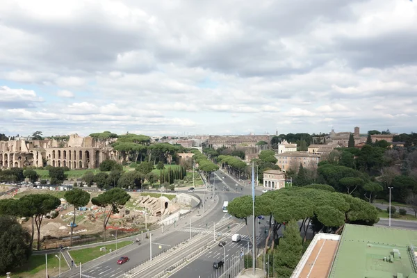 Aerial view of Circus maximus and the Palatine in Rome — Stock Photo, Image