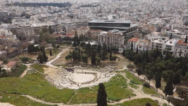 Teatro Dionísio Eleuthereus em Atenas — Vídeo de Stock