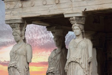 karyatides, Atina, Yunanistan