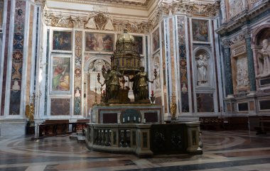 Santa Maria Maggiore interior in Rome clipart