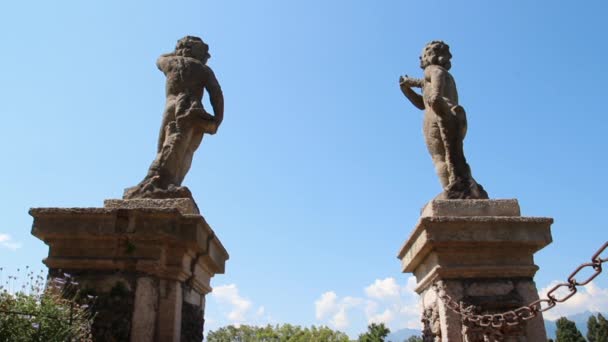 Statuen Detail isola bella — Stockvideo