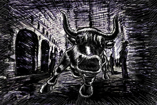 Wall street бик — стокове фото