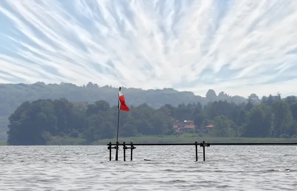 Italská vlajka pier — Stock fotografie