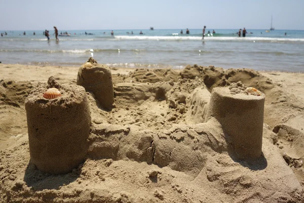 Sand castle in Sperlonga, Italy — Stock Photo, Image