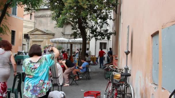 Trastevere street Market — Stockvideo