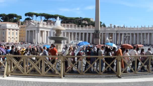 Cidade do Vaticano visitantes — Vídeo de Stock