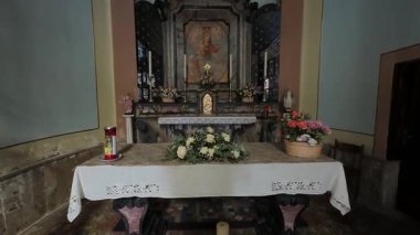 NICORVO, İtalya - 14 Eylül 2025: Tarihi Barok Kilisesi Madonna del Patrocinio