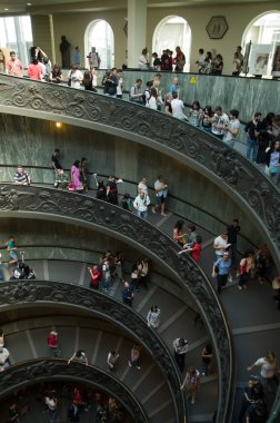spiral stairs in the Vatican Museums clipart