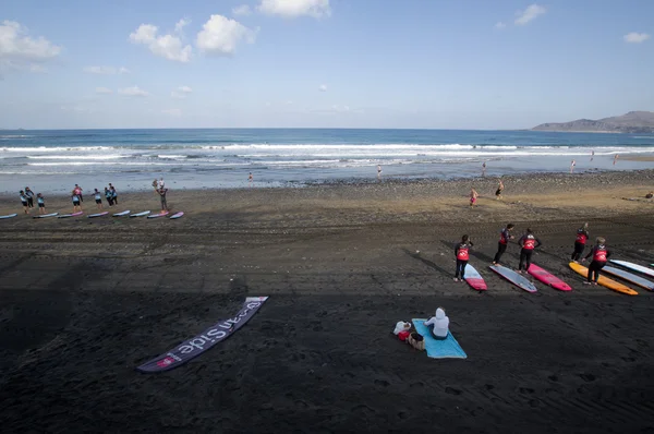 Surfing lesson in Gran Canaria — Stock Photo, Image