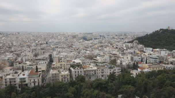 Stadtübersicht Athen, Griechenland — Stockvideo