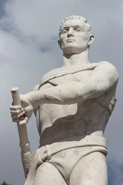 Άγαλμα κωπηλάτης σε το Stadio dei Marmi — Φωτογραφία Αρχείου