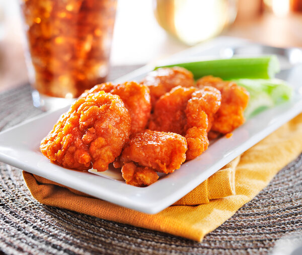 Plate of boneless buffalo