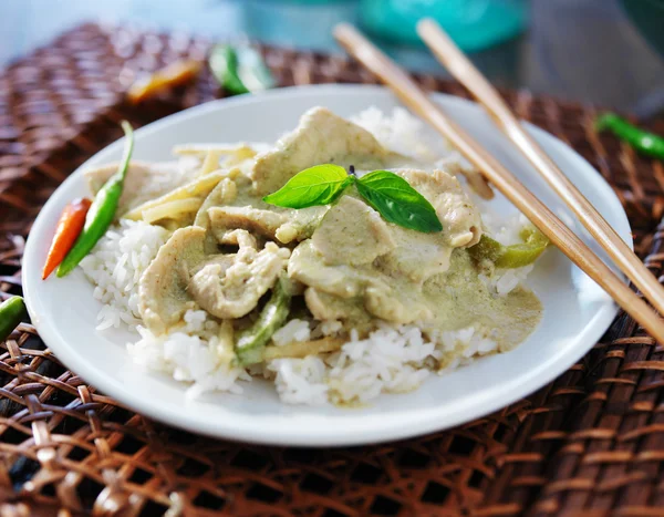 Thai green curry — Stock Photo, Image