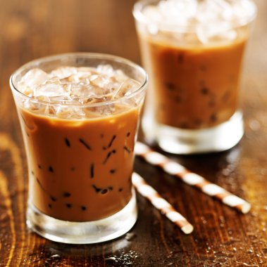 Two glasses of iced coffee clipart