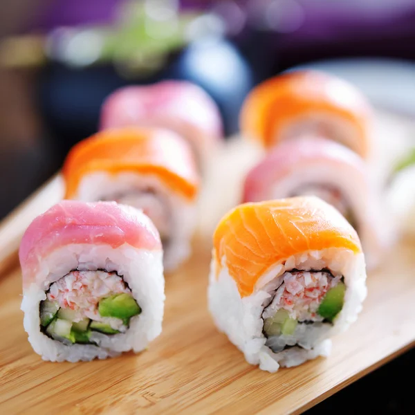Sushi de salmón y atún — Foto de Stock