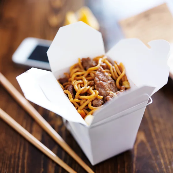 Chinese take out with smart phone