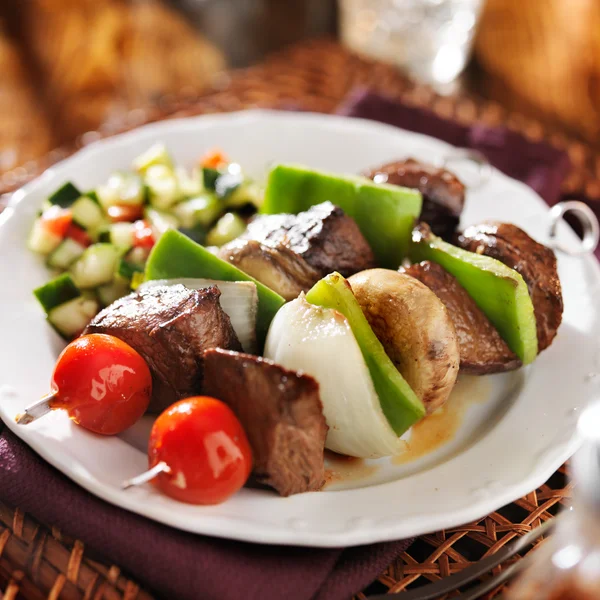 Steak et légumes — Photo