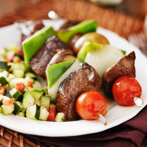 Steak a zelenina — Stock fotografie