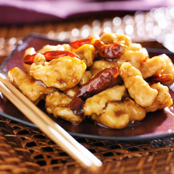 Chinese tso's chicken — Stock Photo, Image