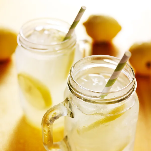 Limonáda v mason sklenice — Stock fotografie