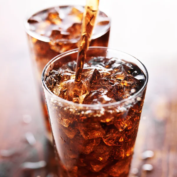 Glass cup of cola — Stock Photo, Image