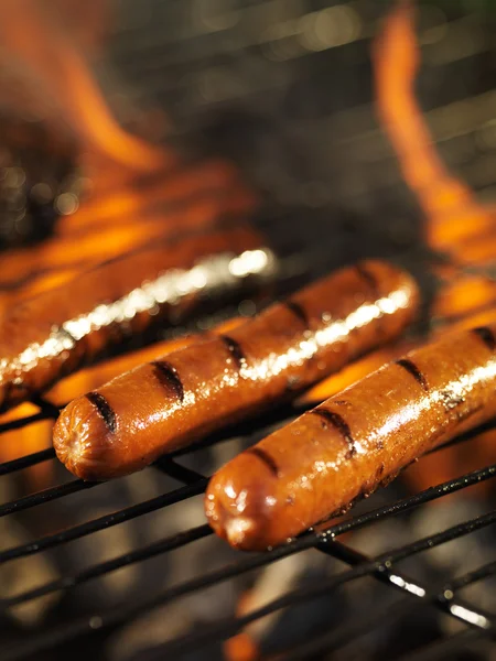 Hotdogs cooking — Stock Photo, Image