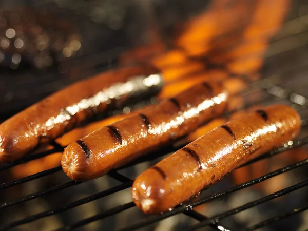 Hotdogs cooking — Stock Photo, Image