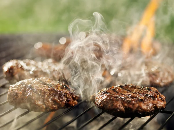 Hamburgers and hotdogs — Stock Photo, Image