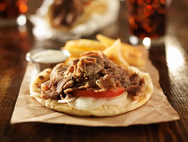 Griekse gyros — Stockfoto