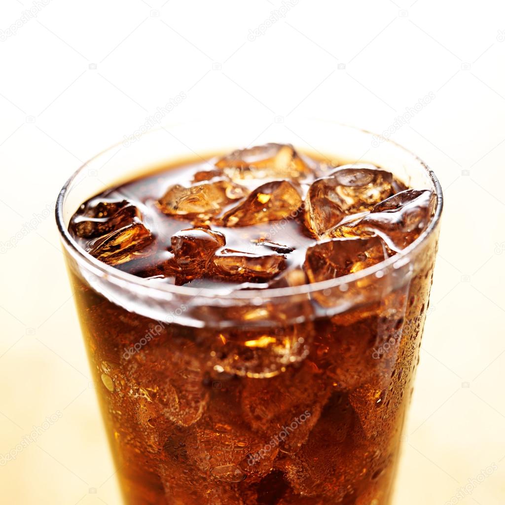 Glass cup of cola