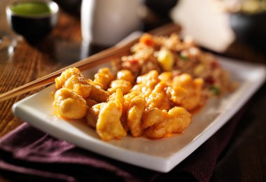 Turuncu Çin usulü tavuk