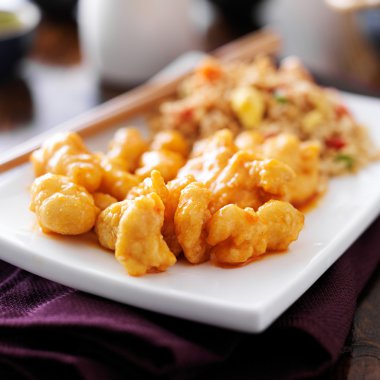 Turuncu Çin usulü tavuk