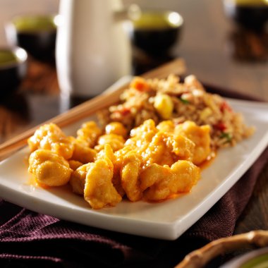 Turuncu Çin usulü tavuk