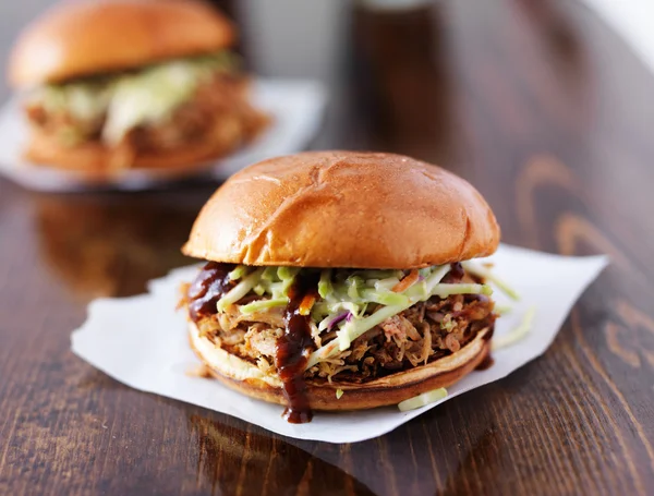 Pulled pork barbecue sandwiches — Stock Photo, Image