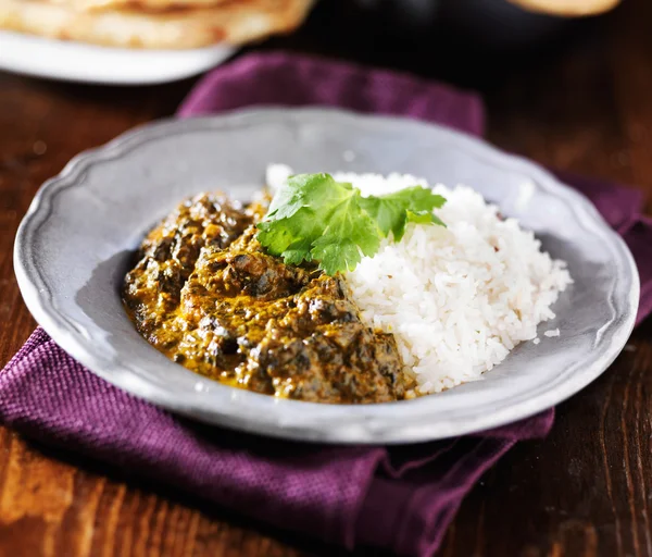 Salsicha indiana paneer curry — Fotografia de Stock