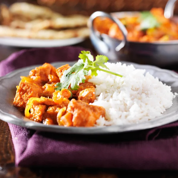 Indian chicken vindaloo curry — Stock Photo, Image