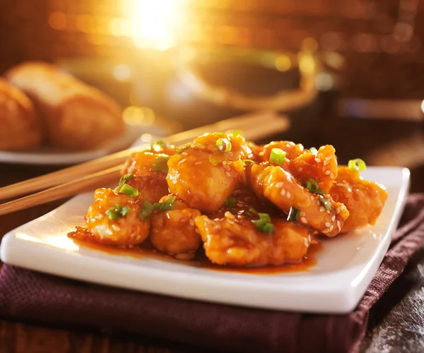 Chinese sesame chicken — Stock Photo, Image