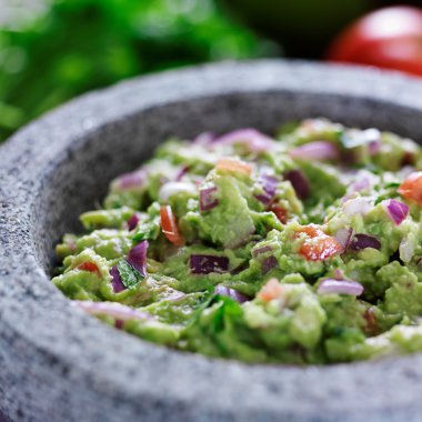 Meksika guacamole taş molcajete