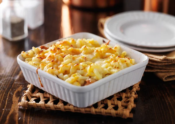 Macarrão assado e queijo — Fotografia de Stock