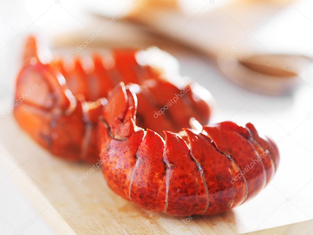 cooked lobster tails