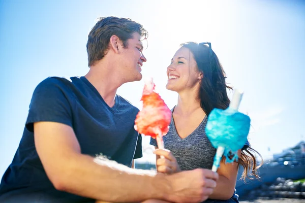 Romantic couple on date — Stock Photo, Image