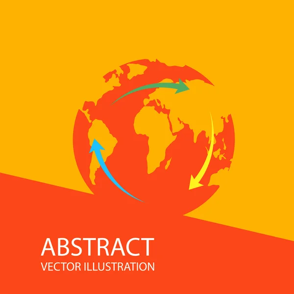 Глобальна планета Земля абстрактна мережа Векторний дизайн логотипу . — стоковий вектор